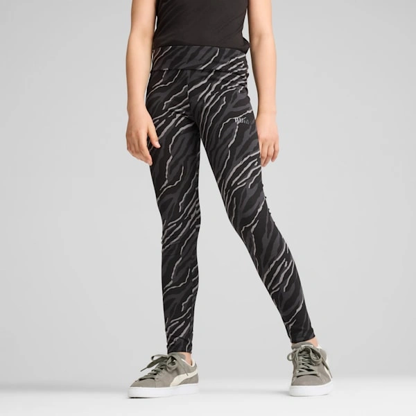 PUMAs ESS+ ANIMAL Leggings für große Kids: Wildes Design, cooler Style. Abenteuerlust inklusive!